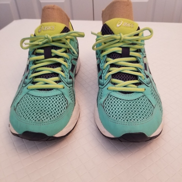 Asics Women's Size 8 GEL-Contend 3 Blue Teal Yellow Running Shoe - Picture 1 of 7